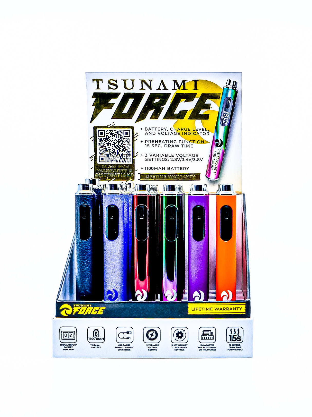 1100mAh Force Battery [24PC] - Tsunami
