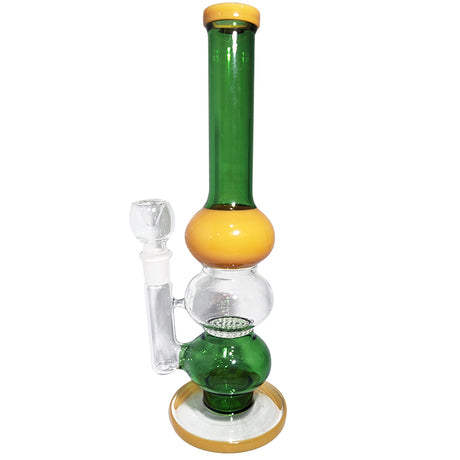 12" Straight Tube Glass Water Pipe – Double Honeycomb Percolator