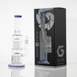 13" Double Perc Straight Water Pipe - Glass House
