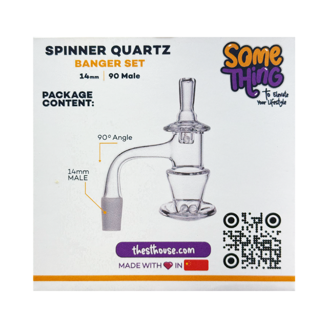 14mm 90 Degree Spinner Quartz Banger – Something