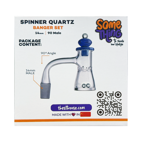 14mm/90 Spinner Quartz Carbcap Balls Banger – Something