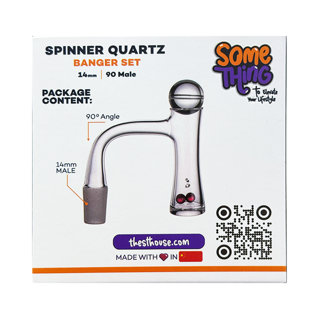 14mm/90 Spinner Quartz Middle Balls Banger – Something