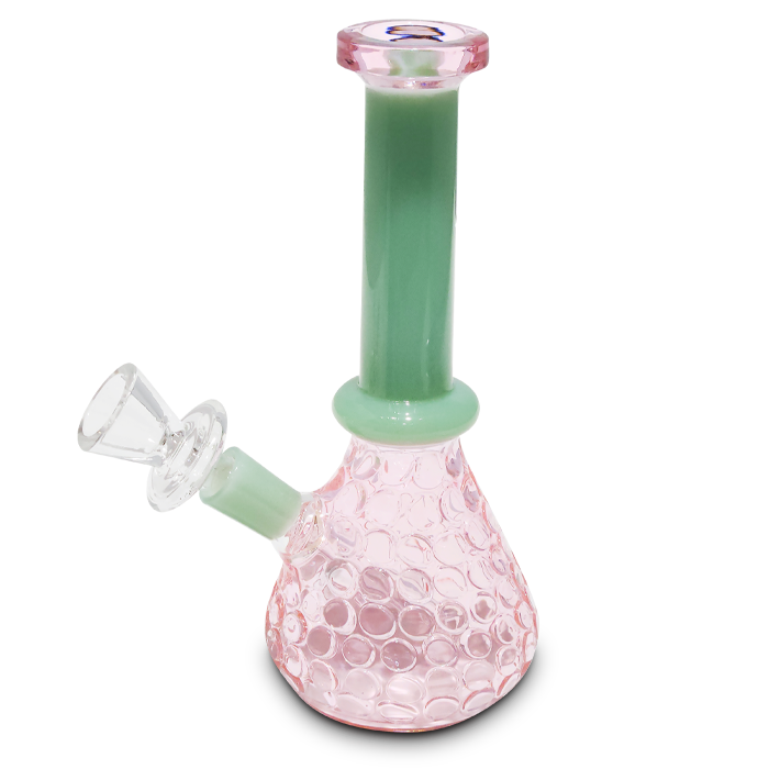 2 Tone Textured Base - Glass Beaker Water Pipe