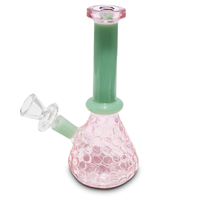 2 Tone Textured Base - Glass Beaker Water Pipe