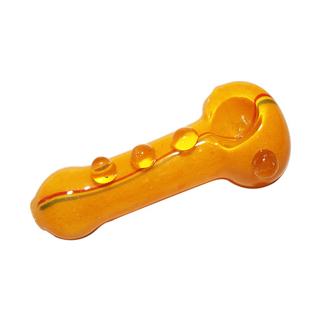 4-Inch Rasta Stripe Hand Pipe in Assorted Solid Shades