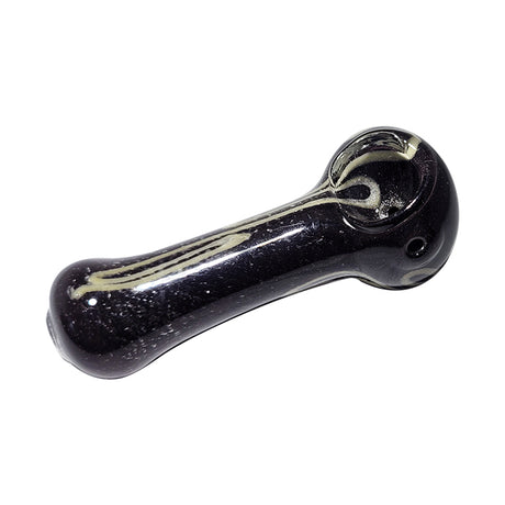 4-Inch Solid Color Glass Hand Pipe with Line Work