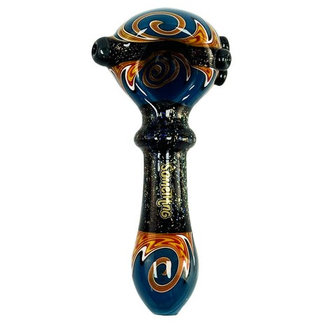 4.5" Black Shade Printed Design - Something Glass Handpipe