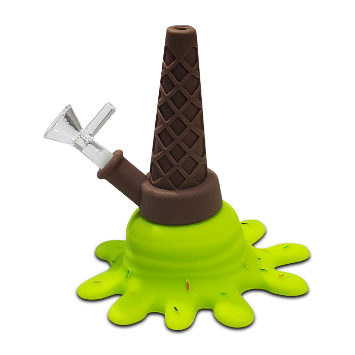 4.5" Dropped Ice Cream Glass Water Pipe