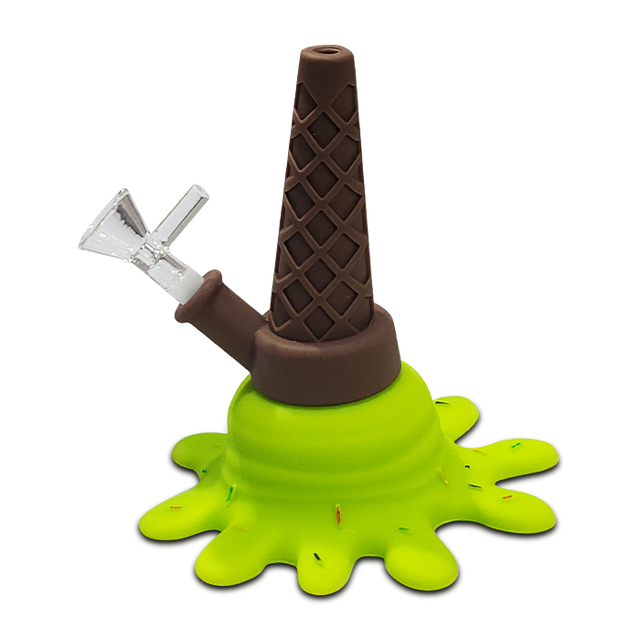 4.5" Dropped Ice Cream Glass Water Pipe