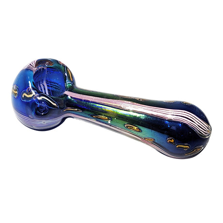 4"5" Blue Green Hand Pipe w/ Stripes