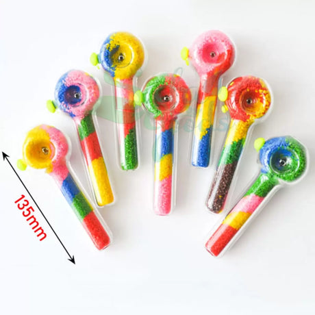 5.3 Inch Sandart Glass Hand Pipes Bundle of 2