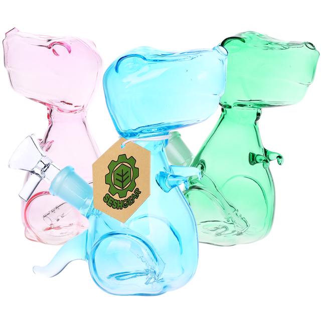 5.75" T-Rexxin On Em Glass Water Pipe – 14mm F – Colors Vary