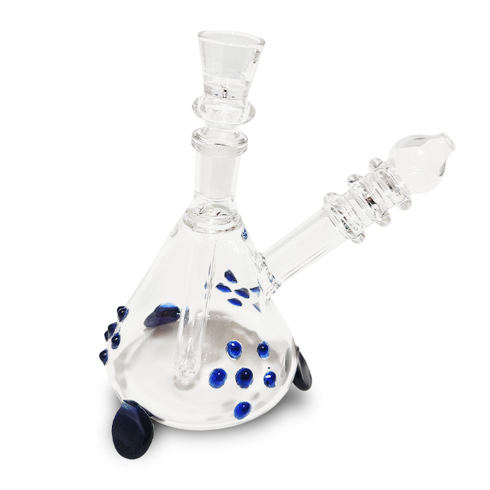 5" Layback Design Glass Water Pipe