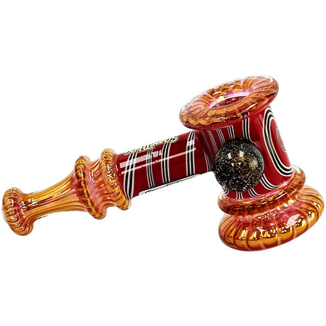 6.5" Glass Handpipe Shine Hammer Design