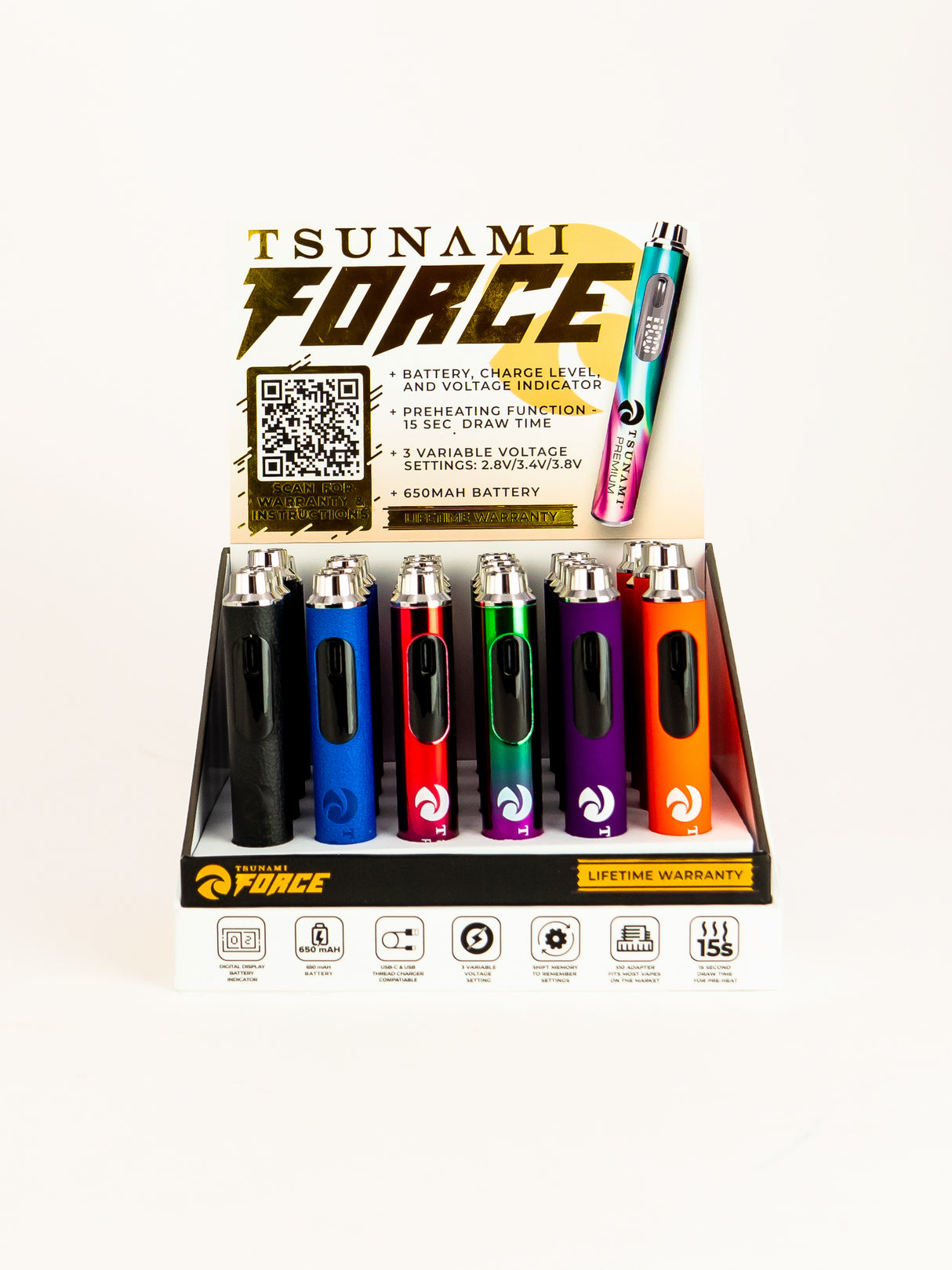 650mAh Force Battery [24PC] - Tsunami