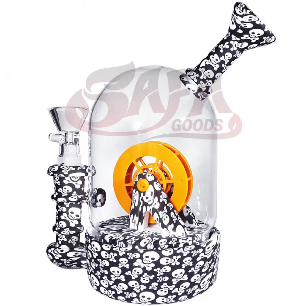 6 Inch Water Wheel Silicone Water Pipe (Graphic Designs)