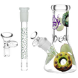 7.75" Forbidden Donuts Design Series Glass Beaker Water Pipe - Pulsar