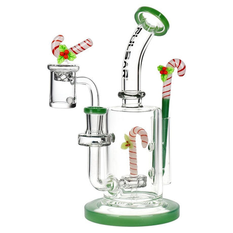 8.25" Candy Cane Dab Rig Set – Holidaze Series - Pulsar