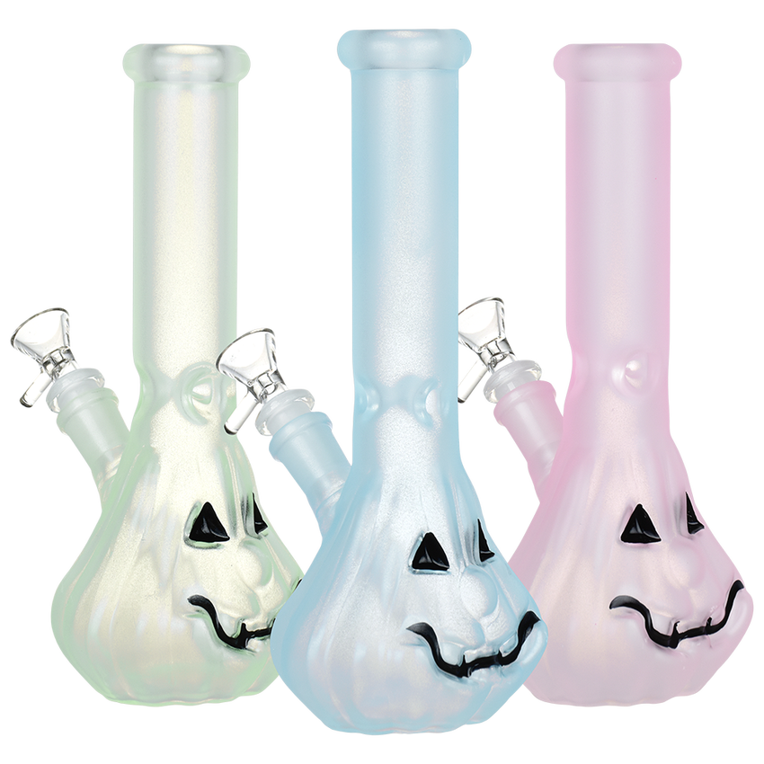 9.25” Glow in the Dark Jack-O-Lantern Glass Bong – 14mm F