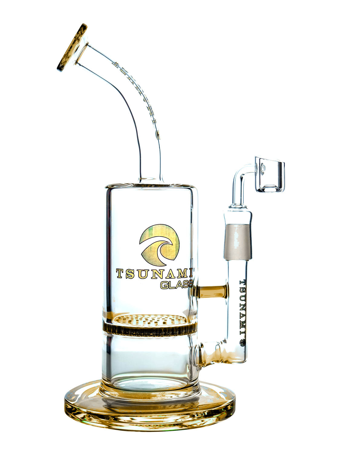Amber 11" Tsunami Concentrate Rig – Honeycomb Water Pipe