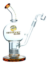 Amber 11" Tsunami Globe Dab Rig – Shower Head Perc