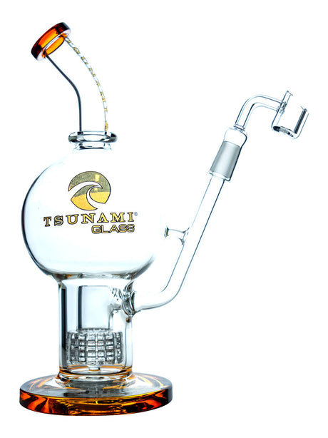 Amber 11" Tsunami Globe Dab Rig – Shower Head Perc