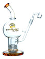 Amber 11" Tsunami Globe Dab Rig – Shower Head Perc