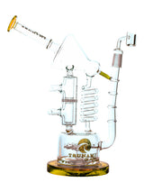 Amber 12" Tsunami Concentrate Rig – Sprinkler Honeycomb Twist Recycler