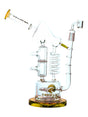 Amber 12" Tsunami Concentrate Rig – Sprinkler Honeycomb Twist Recycler