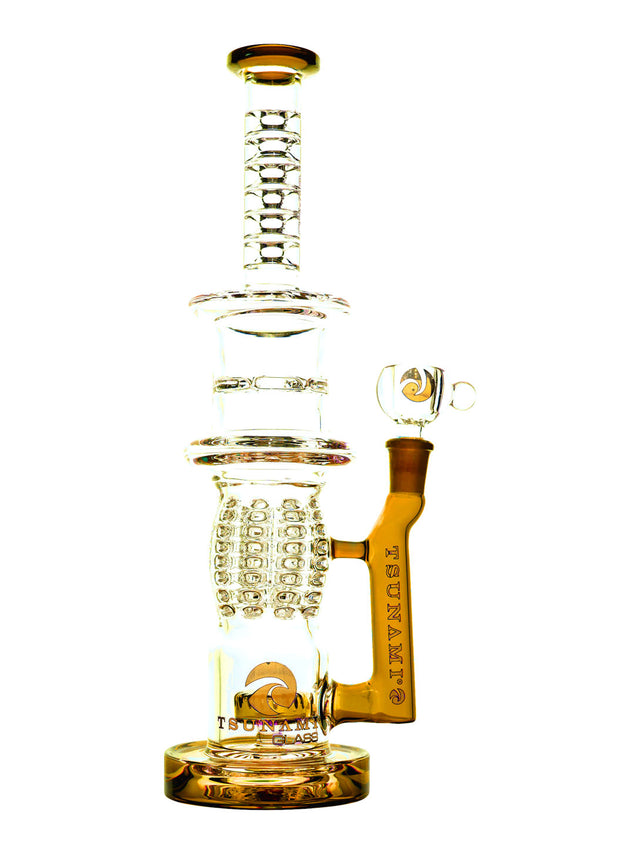 Amber 12" Tsunami Shower Head Grenade Turbine Water Pipe