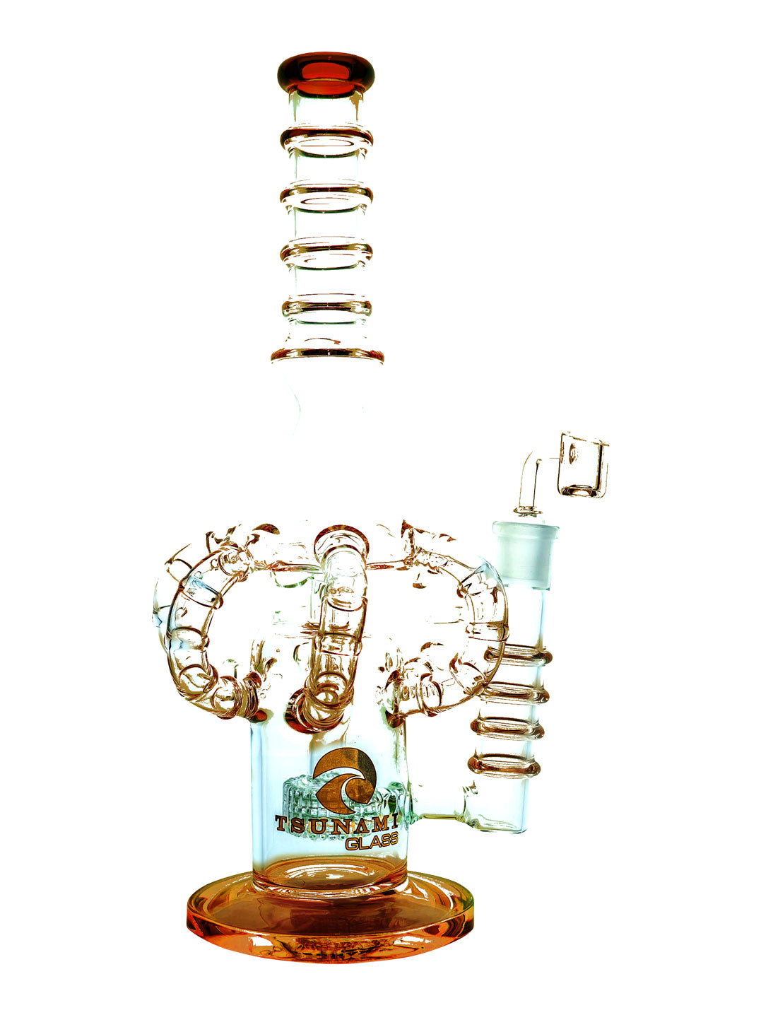 Amber 14" Tsunami Shower Head Octopus Concentrate Rig
