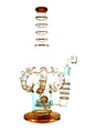 Amber 14" Tsunami Shower Head Octopus Concentrate Rig