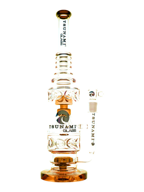 Amber 18" Tsunami Mushroom Jellyfish Water Pipe