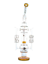 Amber 20" Tsunami Sprinkler Shower Head Recycler Water Pipe