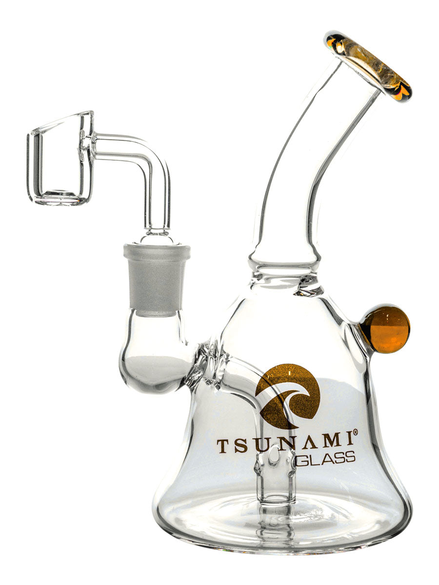 Amber 6" Tsunami Concentrate Rig – Mini Bell Water Pipe