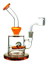 Amber 8" Tsunami Inline Concentrate Rig Glass Water Pipe