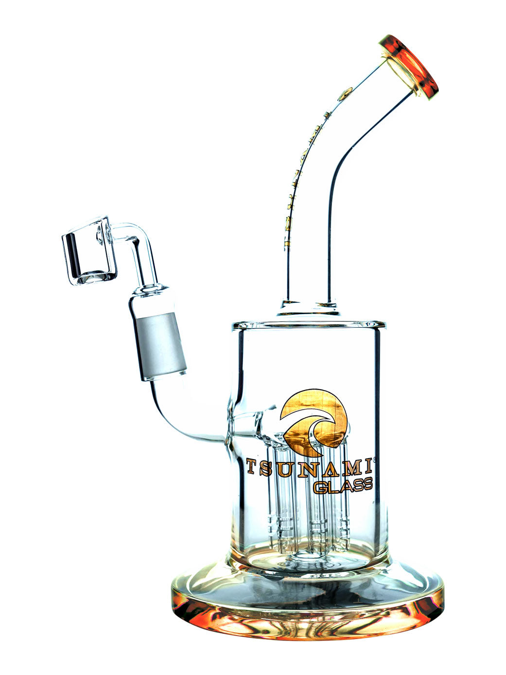 Amber 9" Tsunami Concentrate Rig – Tree Perc Water Pipe