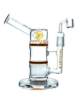 Amber 9" Tsunami Side Neck Honey Turbine Concentrate Rig