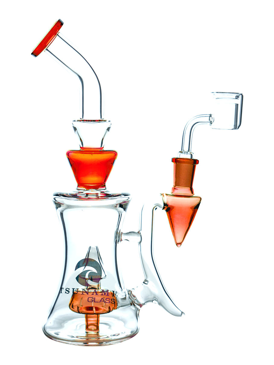Amber Tsunami 10" Shower Head Pyramid Concentrate Water Pipe