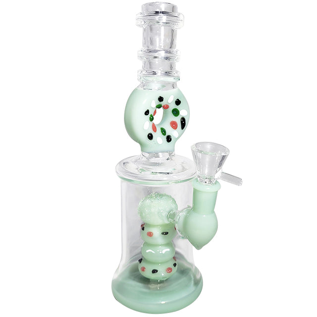 Angled Down Stem Donut Design - Glass Water Pipe