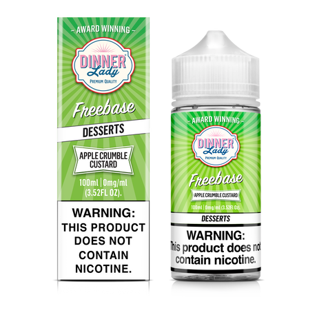 Apple Crumble Custard Freebase E-Liquid 100ML - Dinner Lady
