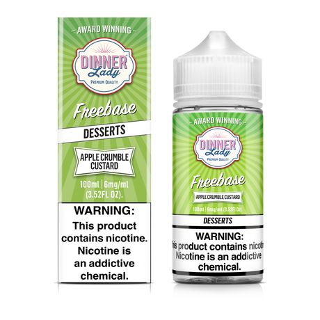 Apple Crumble Custard Freebase E-Liquid 100ML - Dinner Lady