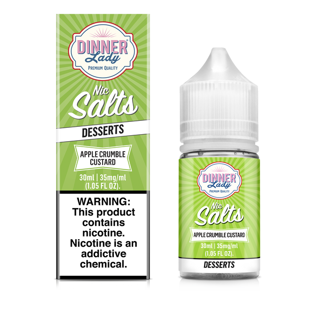 Apple Crumble Custard Salt Nic E-Liquid 30ML - Dinner Lady