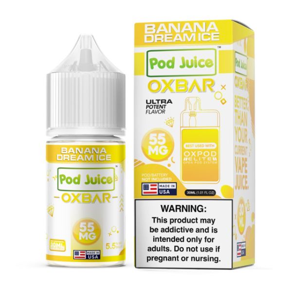 Banana Dream Ice Pod Juice x Ox-Bar E-Liquid 30ML Bottles