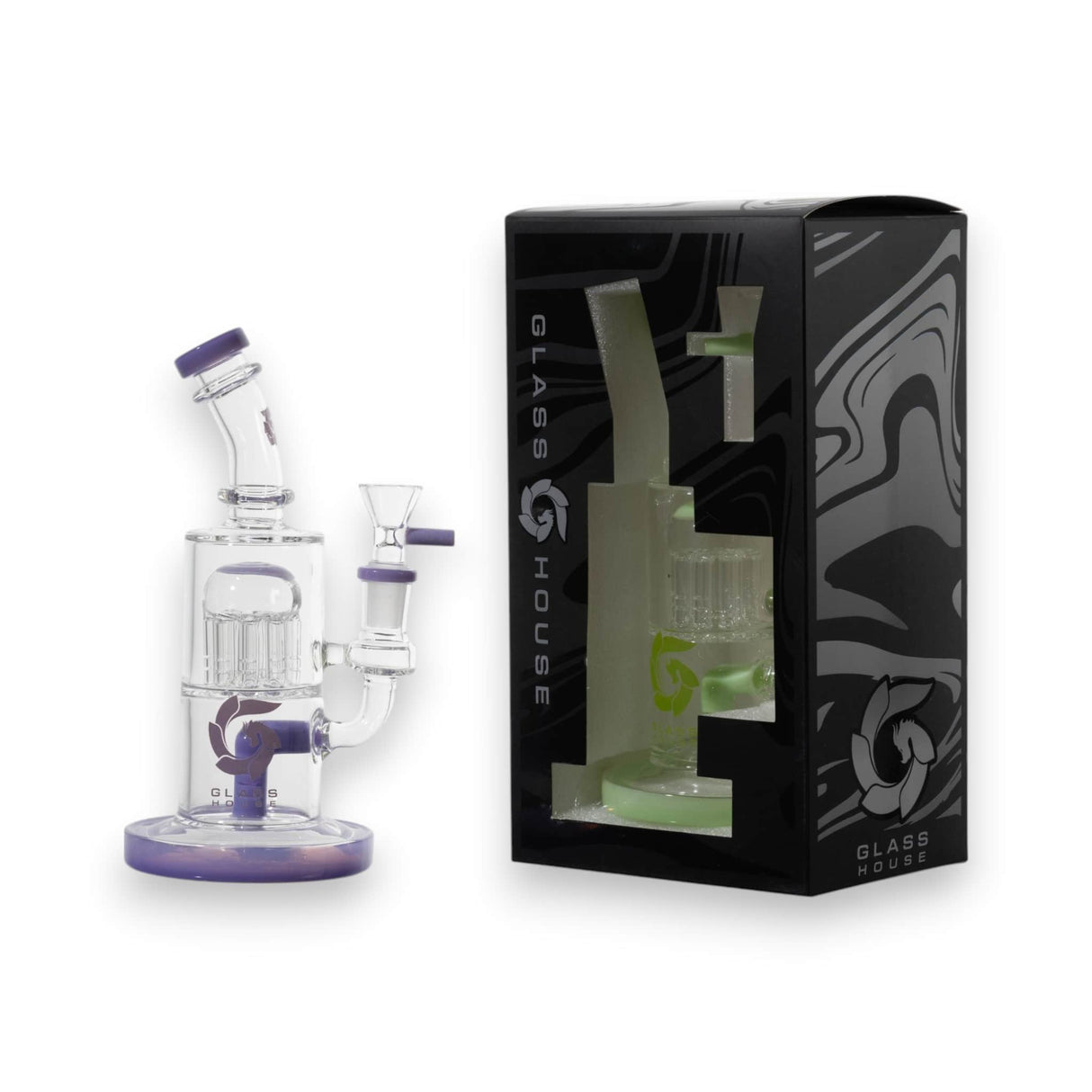 Bent Neck w Single Perc - Glass House