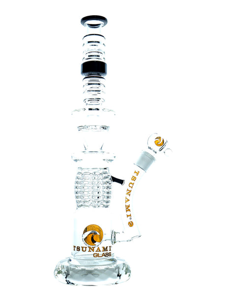Black 16" Tsunami Diamond Base Button Grenade Water Pipe