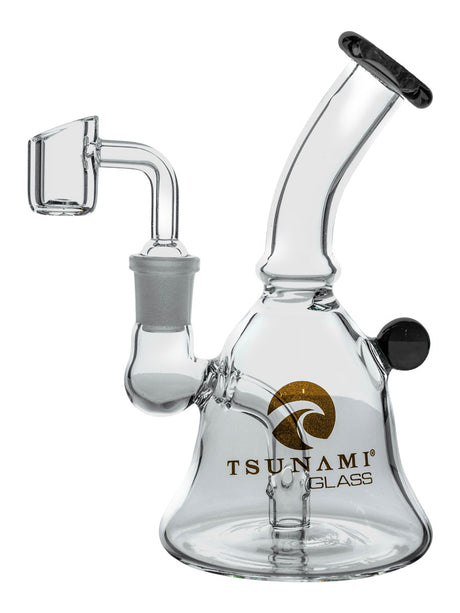 Black 6" Tsunami Concentrate Rig – Mini Bell Water Pipe