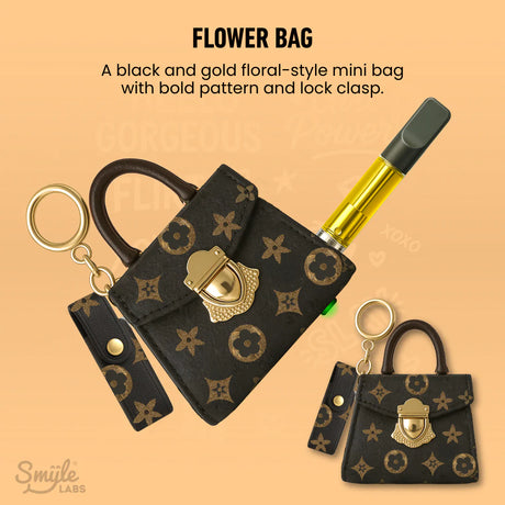 Black Flower Pursejamin Battery - Smyle Labs