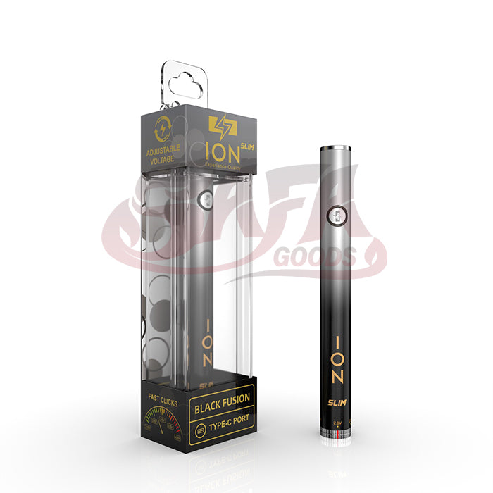 Black Fusion Slim 320mAh 510 Cartridge Battery - ION