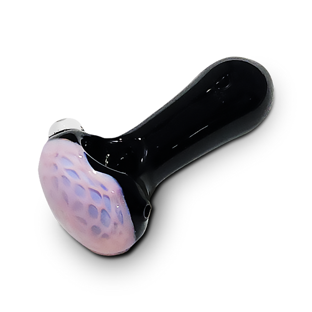 Black w/ Honeycomb - Glass Hand Pipe